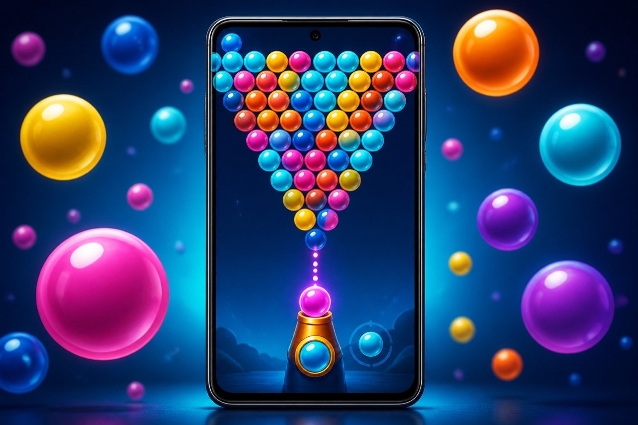 Bubble Shooter Android game from MTKits, built with Codex and Chat